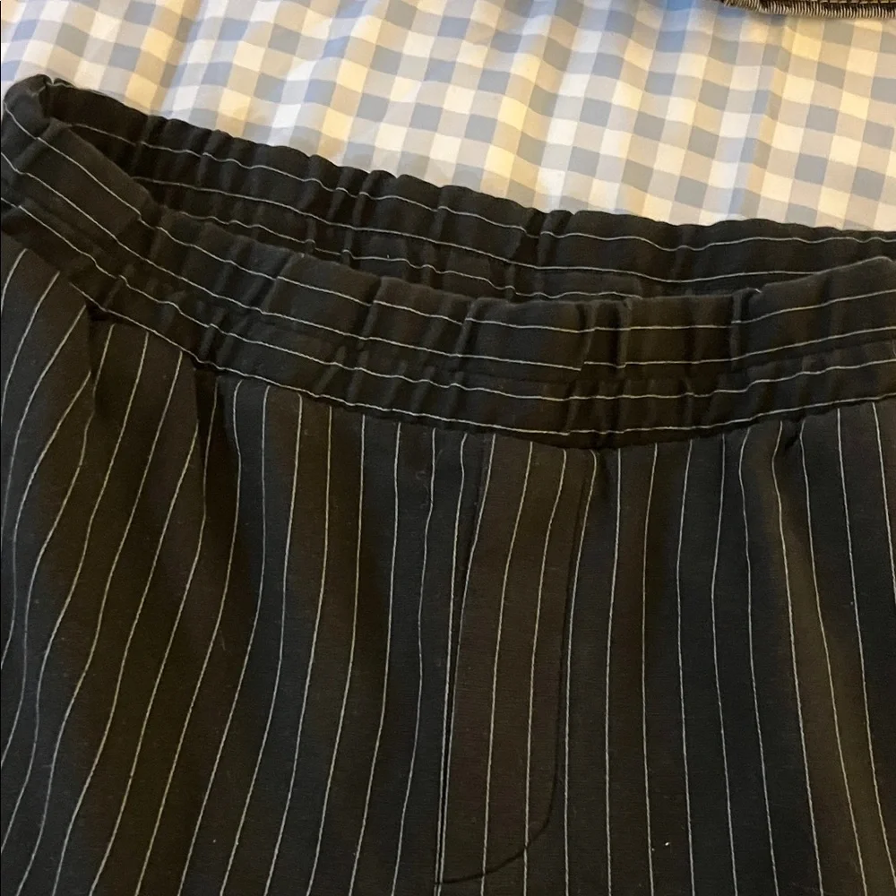 Black Pinstripe woMen's Pants - Picture 3 of 4